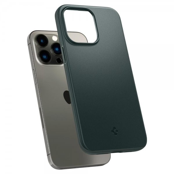 Spigen iPhone 14 Pro Max Thin Fit -suojakuori, Abyss Green
