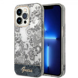 Guess iPhone 14 Pro Max Suojakuori Toile de Jouy Harmaa