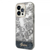 Guess iPhone 14 Pro Max Suojakuori Toile de Jouy Harmaa