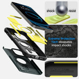 Spigen iPhone 14 Pro Max -kuori Tough Armor MagFit Abyss Green