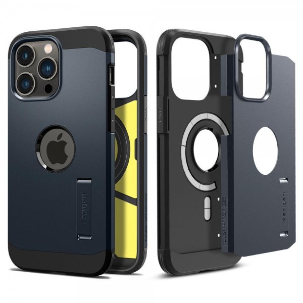 Spigen iPhone 14 Pro Max -suojakuori Tough Armor MagFit, Metal Slate
