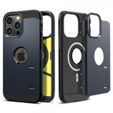 Spigen iPhone 14 Pro Max -suojakuori Tough Armor MagFit, Metal Slate