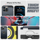 Spigen iPhone 14 Pro Max -suojakuori Tough Armor MagFit, Metal Slate