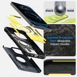 Spigen iPhone 14 Pro Max -suojakuori Tough Armor MagFit, Metal Slate