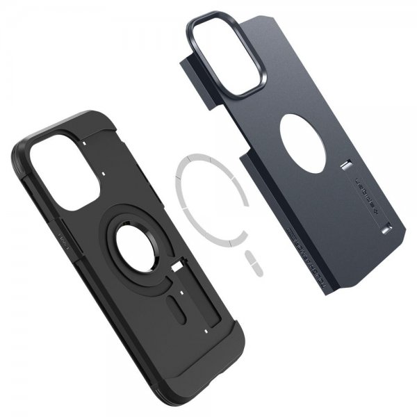 Spigen iPhone 14 Pro Max -suojakuori Tough Armor MagFit, Metal Slate
