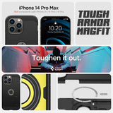 Spigen iPhone 14 Pro Max -suojakuori Tough Armor MagFit, musta