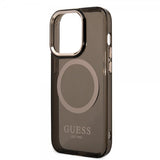 Guess iPhone 14 Pro Max Translucent MagSafe Kuori Musta