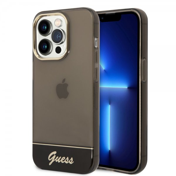 Guess iPhone 14 Pro Max Kuori Translucent Musta