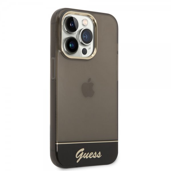 Guess iPhone 14 Pro Max Kuori Translucent Musta