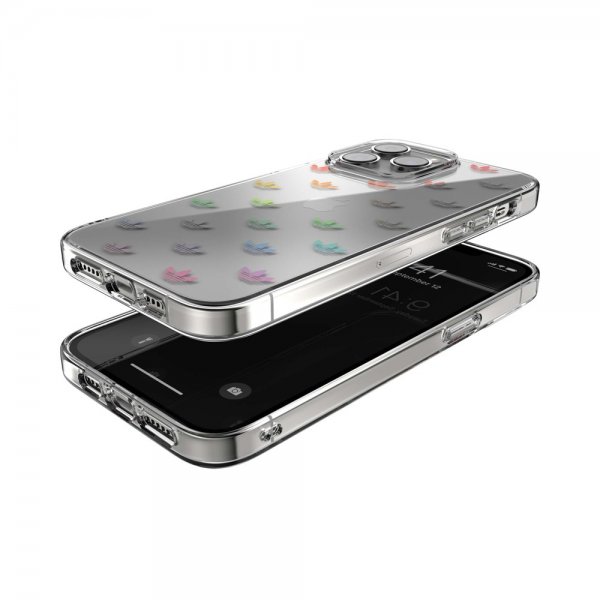 Adidas iPhone 14 Pro Max -kuori, Trefoil Clear Case, läpinäkyvä