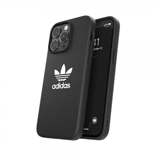 Adidas iPhone 14 Pro Max Kuori Trefoil Snap Case Musta