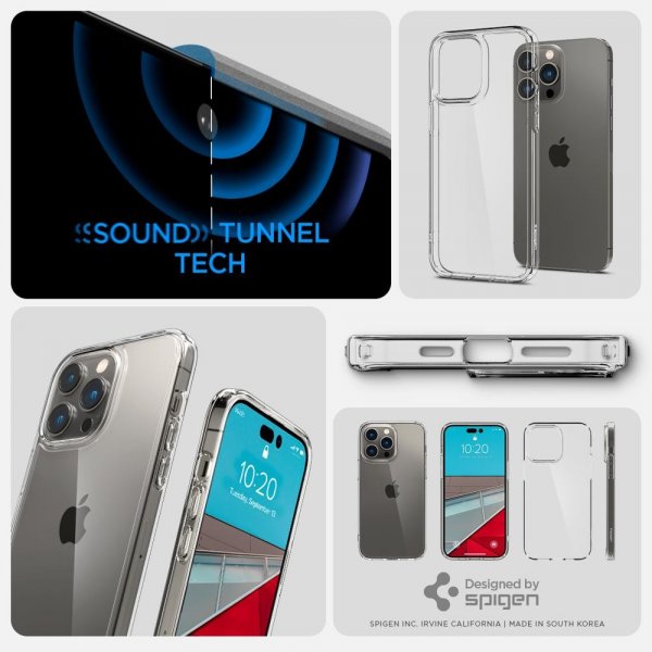 Spigen iPhone 14 Pro Max Ultra Hybrid -suojakuori, kirkas
