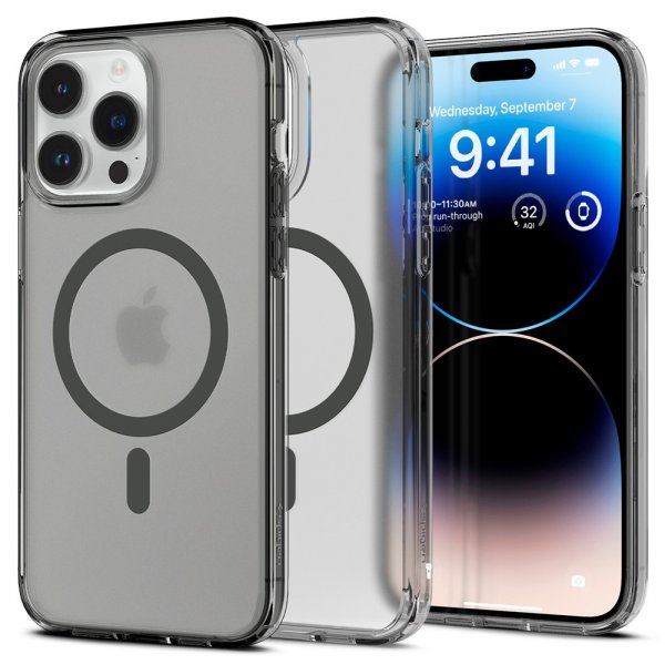 Spigen iPhone 14 Pro Max -suojakuori Ultra Hybrid MagFit Frost Black
