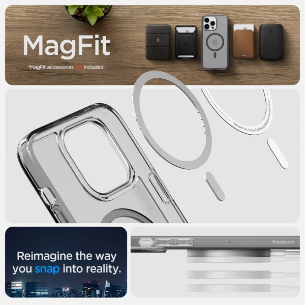 Spigen iPhone 14 Pro Max -suojakuori Ultra Hybrid MagFit Frost Black