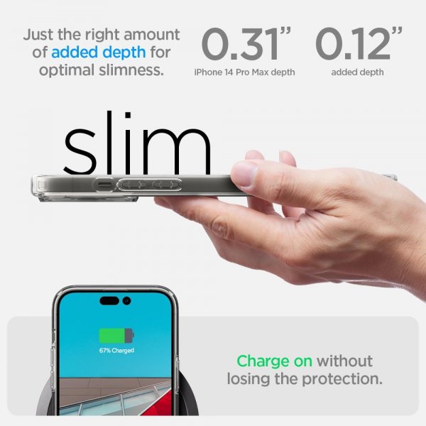 Spigen iPhone 14 Pro Max Ultra Hybrid MagFit Graphite -suojakuori