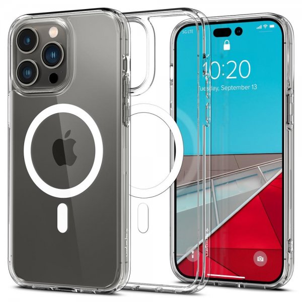 Spigen iPhone 14 Pro Max Ultra Hybrid MagFit -suojakuori, valkoinen