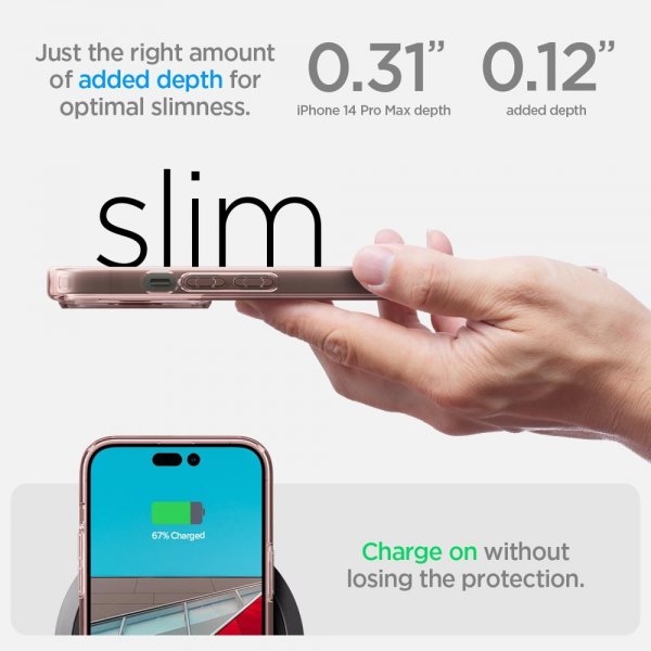 Spigen iPhone 14 Pro Max Suojakuori Ultra Hybrid Rose Crystal