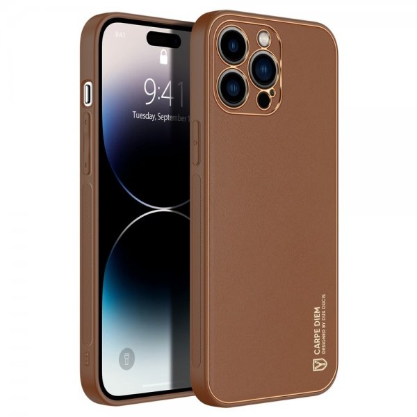 Dux Ducis iPhone 14 Pro Max Suojakuori YOLO Series, ruskea
