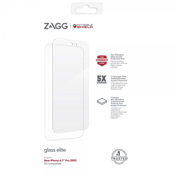 ZAGG InvisibleShield iPhone 14 Pro Max -näytönsuoja Glass Elite