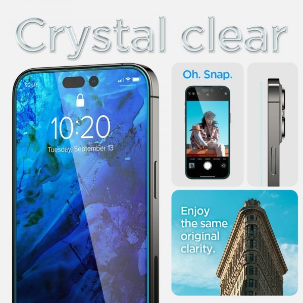 Spigen iPhone 14 Pro Max -näytönsuoja GLAS.tR EZ Fit 2-pakkaus