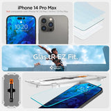 Spigen iPhone 14 Pro Max -näytönsuoja GLAS.tR EZ Fit 2-pakkaus