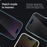 Spigen iPhone 14 Pro Max Näytönsuoja GLAS.tR EZ Fit Privacy 2-pakkaus