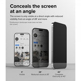 Ringke iPhone 14 Pro Max -näytönsuoja Privacy Glass