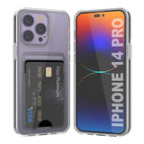 Rvelon iPhone 14 Pro -suojakuori, jossa korttipidike, läpinäkyvä