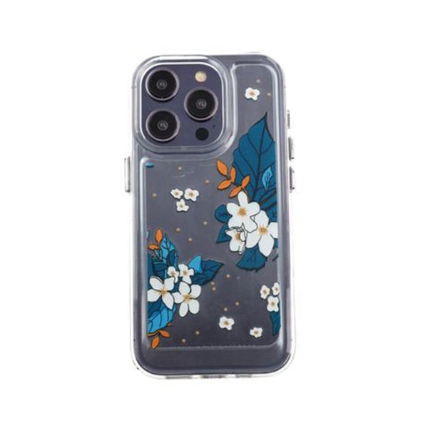 iPhone 14 Pro Kuori Kuosi Siniset Lehdet