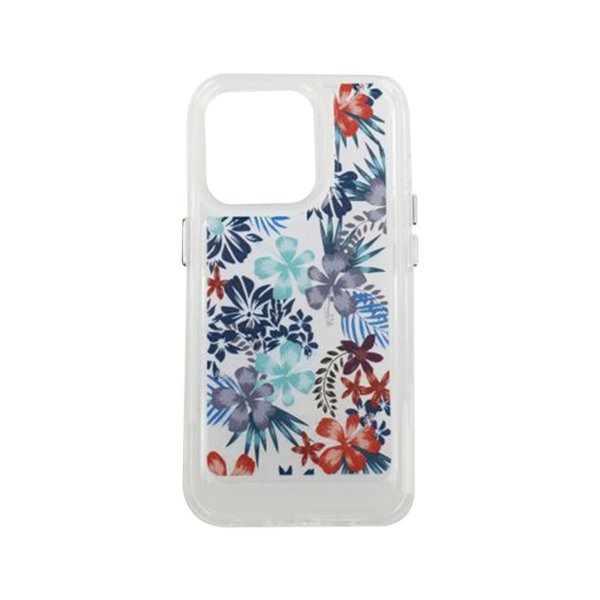 iPhone 14 Pro -kuoret punaisella kukkakuviolla