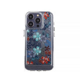 iPhone 14 Pro -kuoret punaisella kukkakuviolla