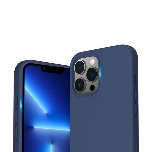 Rvelon iPhone 14 Pro -silikonikuori, sininen