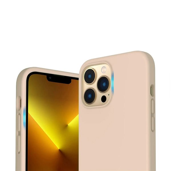 Rvelon iPhone 14 Pro -silikonikuori MagSafe, beige