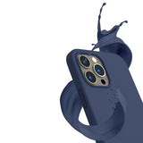 Rvelon iPhone 14 Pro Kuori Silikoni MagSafe Tummanharmaa