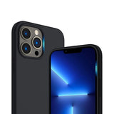 Rvelon iPhone 14 Pro Kuori Silikoni Musta