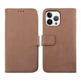 Rvelon iPhone 14 Pro -kotelo, aitoa nahkaa, korttipaikka, ruskea