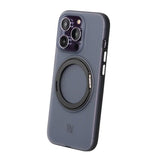 Rvelon iPhone 14 Pro -suojakuori, jossa pyörivä MagSafe-jalusta, musta