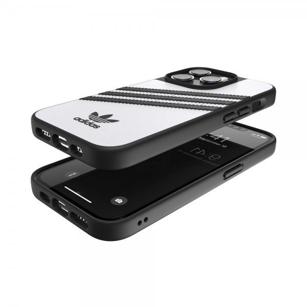 Adidas iPhone 14 Pro Kuoret 3 Stripes Snap Case Valkoinen Musta