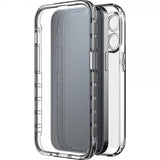 Black Rock iPhone 14 Pro -suojakuori 360° Real Glass Case - musta kirkas