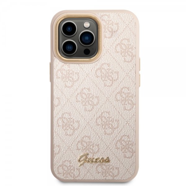 Guess iPhone 14 Pro Kuoret 4G Logo Rosa