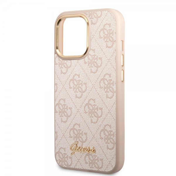 Guess iPhone 14 Pro Kuoret 4G Logo Rosa