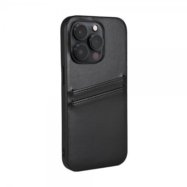 Buffalo iPhone 14 Pro Kuori Takakansi Korttipaikoilla Musta