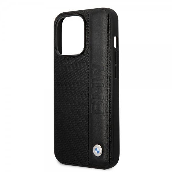 BMW iPhone 14 Pro Kuoret Big Logo Stripe Musta