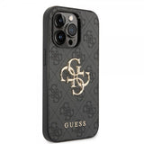 Guess iPhone 14 Pro Kuoret Big Metal Logo Harmaa