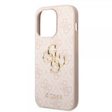 Guess iPhone 14 Pro -suojakuori Big Metal Logo, pinkki