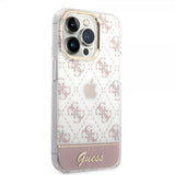 Guess iPhone 14 Pro Kuori Bottom Stripe Script Logo Ruusukulta