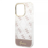 Guess iPhone 14 Pro Kuori Bottom Stripe Script Logo Ruusukulta