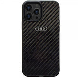 Audi iPhone 14 Pro Kuoret Hiilikuitu Musta