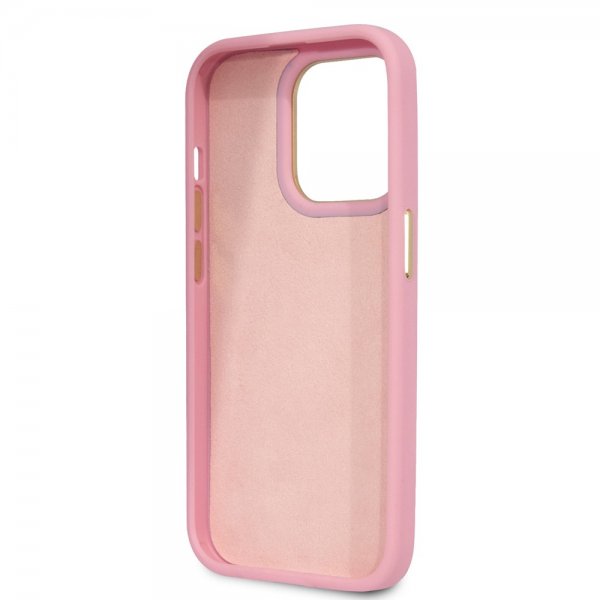 Guess iPhone 14 Pro -suojakuori Croco Rosa