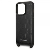 Karl Lagerfeld iPhone 14 Pro -suojakuori Crossbody Strap Musta